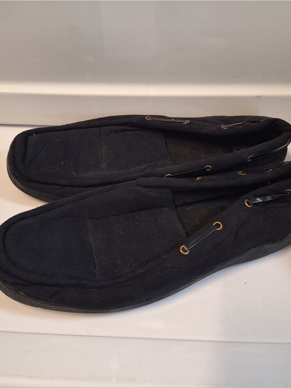 Men's Black Slippers Large 13 14